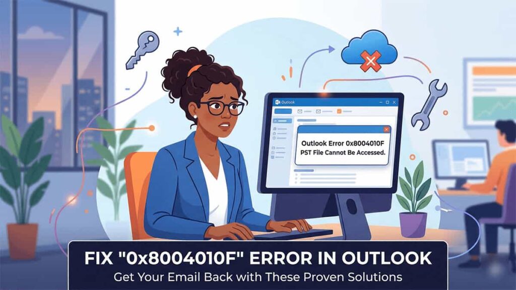 Fix “PST File Cannot Be Accessed (0x8004010F)” Error in Outlook