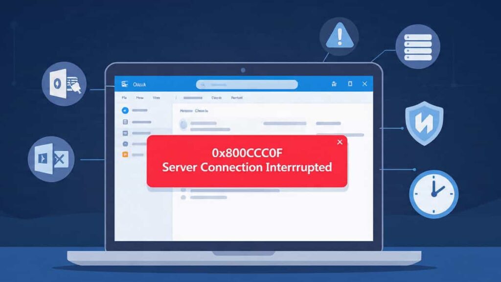 Fix: Outlook Error 0x800CCC0F – Server Connection Interrupted