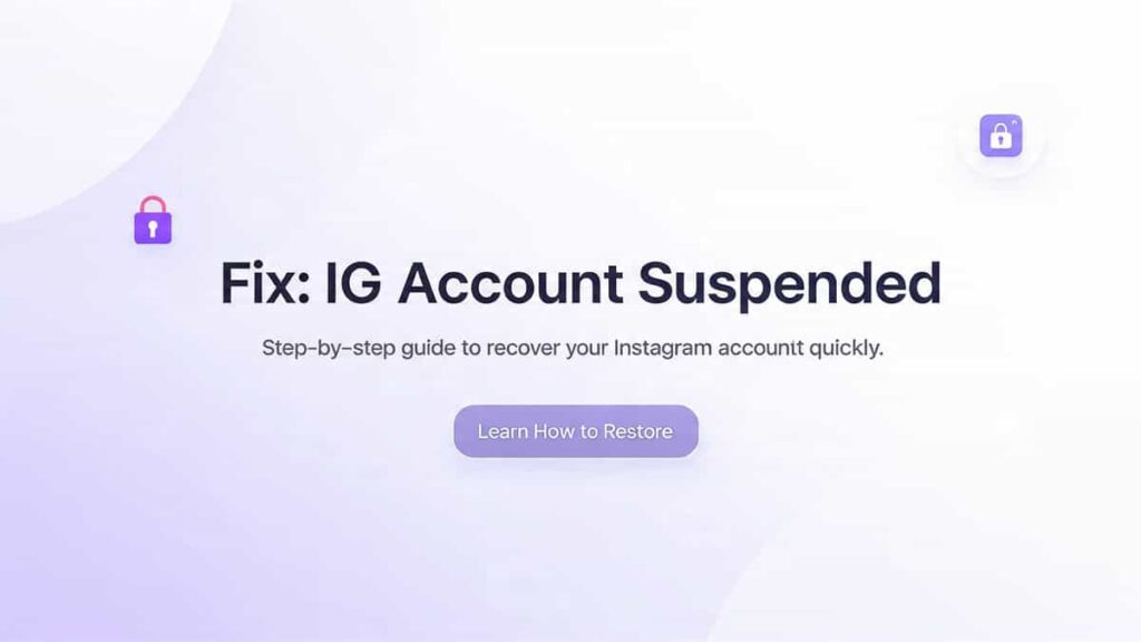 IG Account Suspended
