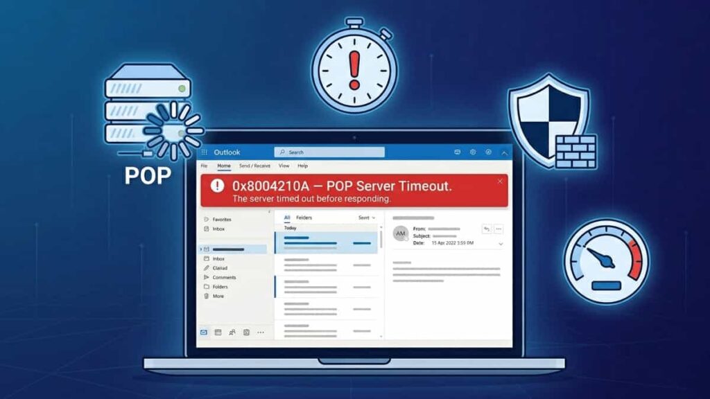 Fix: MSOutlook Error 0x8004210A – POP Server Timeout