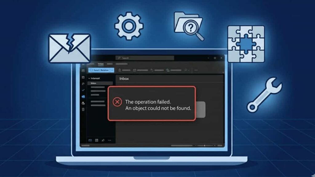 Fix: Outlook “Operation Failed – Object Not Found” When Sending Email