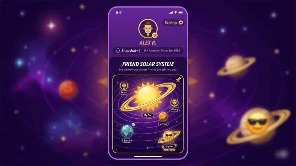 How to tell if someone has Snapchat Plus – look for Friend Solar System on their profile